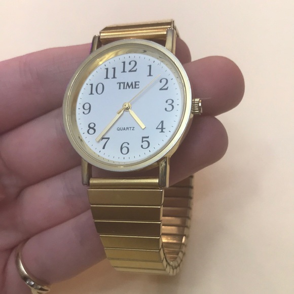 TIME Gold Metal Watch - Picture 1 of 4